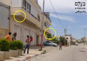 Image from B’Tselem case file regarding lethal shootings in Beitunia, 2014